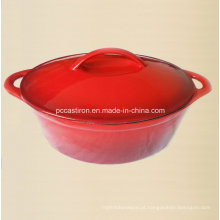 Esmalte Acabamento Ferro Fundido Cookware Caçarola Tamanho 27X21.5cm